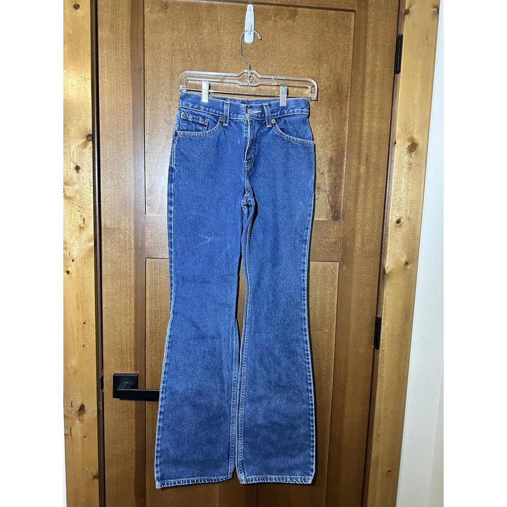 Vintage Levi's 517 Bootcut Jeans Red Tab Size 24x32.5 Medium Wash Made In Mexico